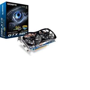 Grafička kartica GigaByte GeForce GTX560 1GB GDDR5/256-bit, PCIe, CRT (adapter)/2×Dual-link DVI-I/mini HDMI/HDCP, Smart Fan