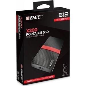 EMTEC SSD 1TB 3.1 Gen2 X200 Portable 4K retail