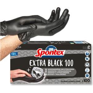 Spontex jednokratne rukavice Extra Black 100 od vinila vel. L