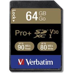 Verbatim PRO - flash memory card - 64 GB - SDXC UHS-I