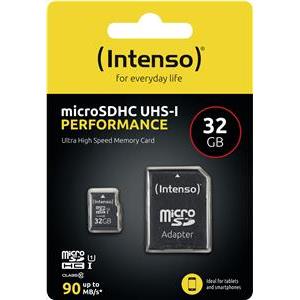 SD MicroSD Card 32GB Intenso SD-HC UHS-I inkl. SD- Adapter retail