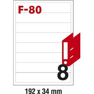 Etikete ILK za registratore 192x34mm pk100L Fornax F-80