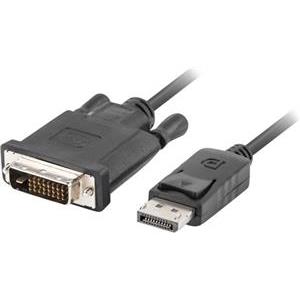 DisplayPort -> DVI-D (24+1) kabel M/M 1,8m, 1080p, crni
