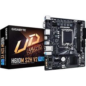 GIGABYTE MB H610M S2H V2 (LGA 1700, 2x DDR5 up to 64GB, 1x PCI-E x16x16, 1x PCI-Ex1, 4x SATA, 1x M.2, 4x USB 3.2 Gen1, 4x USB 2.0/1.1, internal 4x USB 2.0/1.1, 1x HDMI 2.0, 1x DP, Realtek GbE LAN 1Gbp