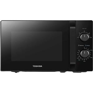 Microwave oven, volume 20L, mechanical control, 800W, 5 power levels, LED lighting, defrosting, cooking end signal, black