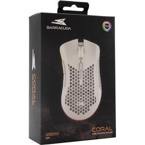 BARACUDA RGB gaming miš BGM-031 CORAL bijeli 12.800dpi