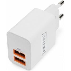 Charger 2xUSB-A 15,5W Digitus White