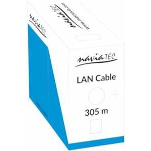 Kabel mrežni NaviaTEC FTP, Cat. 5e, 1m, CCA, 24AWG, Tvrdi, Sivi 305 po metar