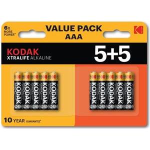 Kodak XTRALIFE Alkaline AAA Battery 10 (5+5 pack)
