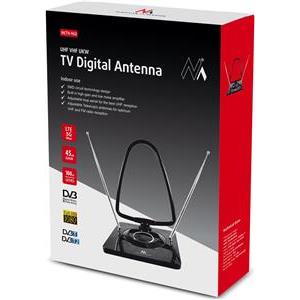 Maclean MCTV-963 High Gain Indoor Aerial Antenna Low Noise Digital Analog Freeview FM DVB Strongt 45dB DVB-T/T2 H.265 HEVC