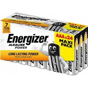 ENERGIZER BATTERIES ALKALINE POWER AAA LR03 MAXI PACK 24 PIECES NEW