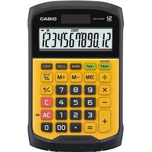 CASIO OFFICE CALCULATOR WATERPROOF WM-320MT-S, 12-digit display, removable keyboard.