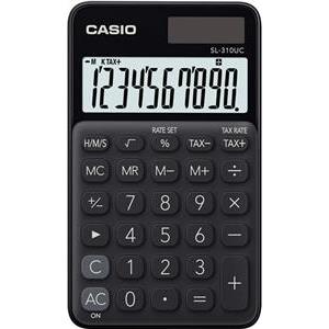 CASIO CALCULATOR POCKET SL-310UC-BK BLACK, 10 DIGIT DISPLAY