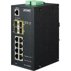 Planet Industrial 8 Gigabit Ports 4 SFP Managed Switch