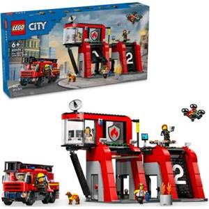 LEGO City Feuerwehrstation mit Drehleiterfahrzeug 60414