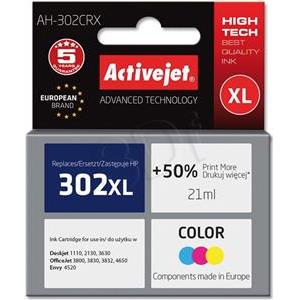 Activejet AH-302CRX ink (replacement for HP 302XL F6U67AE; Premium; 21 ml; color)