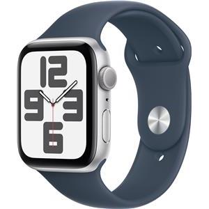 Apple Watch SE GPS 44mm aluminium srebrna | Sztormowy Błękit pasek sportowy S/M