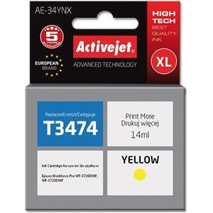 Activejet AE-34YNX Ink Cartridge (replacement for Epson 34XL T3474; Supreme; 14 ml; yellow)