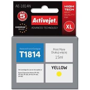 Activejet AE-1814N Ink cartridge (replacement for Epson 18XL T1814; Supreme; 15 ml; yellow)