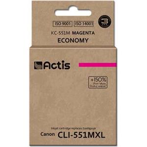 Actis KC-551M ink (replacement for Canon CLI-551M; Standard; 12 ml; magenta (with chip)