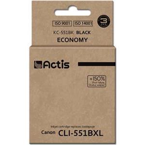 Actis KC-551Bk ink (replacement for Canon CLI-551Bk; Standard; 12 ml; black (with chip)