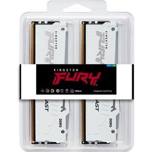 Kingston Technology FURY Beast 128GB 5600MT/s DDR5 CL40 DIMM (Kit of 4) White RGB XMP
