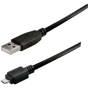 USB kabel 1,8m, AM - micro, Transmedia C250-L, crni