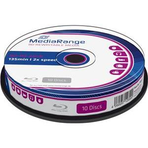 MediaRange Bluray 25GB 10pcs BD-RE Spindel 2x