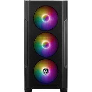 MSI MAG FORGE M100A computer case Micro Tower Black, Transparent