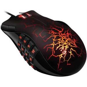 Mis RAZER Naga Molten Special Edition, laserski, 5600dpi, crno-crveni, USB