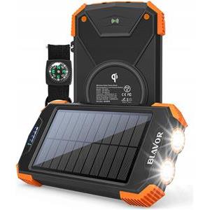 2GO Notfall-Powerbank 10000mAh Solar- Handkurbel-Aufla.