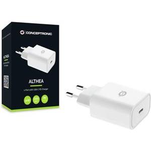 CONCEPTRONIC punjač 1Port 20W, USB-C PD bijeli