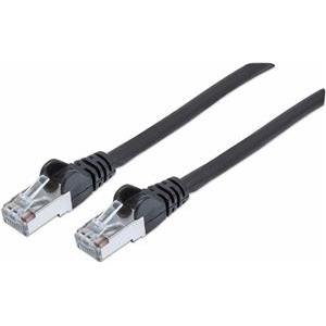 S/FTP 26 AWG, CAT7 Raw Cable, CAT6a Modular plugs, 0.25 m, Black