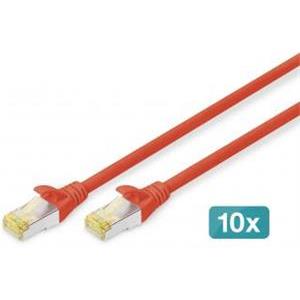 DIGITUS CAT 6A S/FTP patch kabel, 3m, crveni