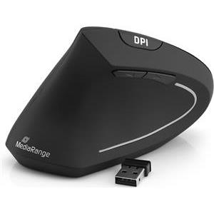 MediaRange Mouse Wireless Vertical Left-handed, black