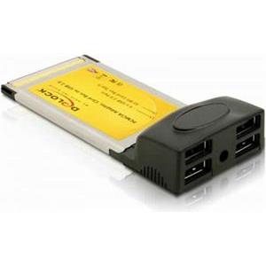 Adapter PCMCIA DELOCK, za USB 2.0, 4 porta