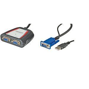 Roline VALUE Portable VGA Video Splitter, 2-way, 250MHz