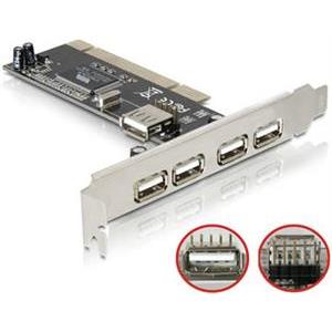 Kontroler PCI, DELOCK, USB 2.0, 4+1 porta