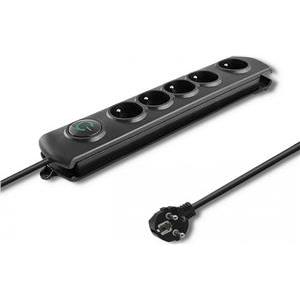 Qoltec 5 gniazd 3.0m czarna