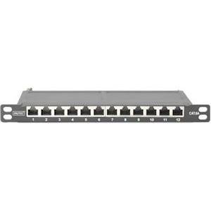 DIGITUS Cat.6A Slim Patchpanel,geschirmt,12-Port,0,5HE,10