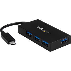 StarTech.com 4 Port USB C Hub - USB-C to 4x USB-A (USB 3.0/3.1 Gen 1 SuperSpeed 5Gbps) - USB Bus or Self Powered - BC 1.2 Charging Hub - hub - 4 ports