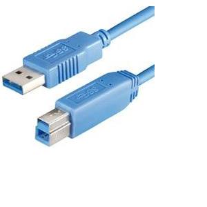 USB 3.0 kabel 2m, AM - BM, Transmedia C139-2L, plavi