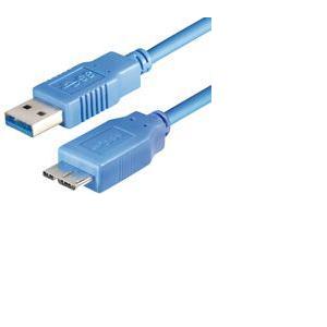 USB 3.0 kabel 5m, AM - micro B, Transmedia C139-5ML, plavi