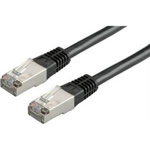 Kabel mrežni S-FTP, Cat. 5e, 0,5m, CCA, 26AWG, Savitljivi, Crni