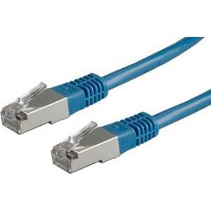 Kabel mrežni S-FTP, Cat. 5e, 0,5m, CCA, 26AWG, Savitljivi, Plavi