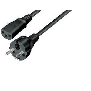 Transmedia N 5-2, Power Cable Schuko plug - IEC 320 C13 Jack black 2,0 m