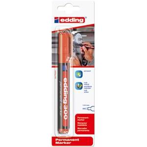 Marker permanentni 1,5-3mm okrugli vrh Edding 300/1 crveni blister