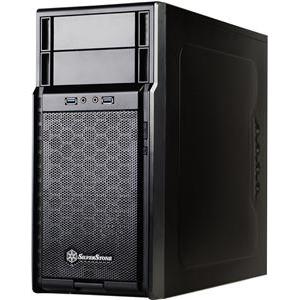 Chassis SILVERSTONE Precision PS08 Midi Tower, Micro ATX, 7 slots, 2xUSB3.0, Audio, Plastic/Steel, PSU optional, Black