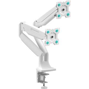 ONKRON Dual Monitor Desk Mount Stand for 13 to 32-Inch LCD LED Monitors up to 9 kg, White