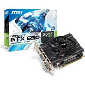 MSI GeForce GT 650 GDDR5 1GB/128bit, 1071MHz/5000MHz, PCI-E 3.0 x16, HDMI, DVI, VGA, Cooler (Double Slot), Retail